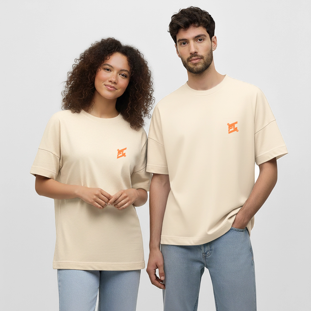 T-shirt ICONIC oversize - blanc gris