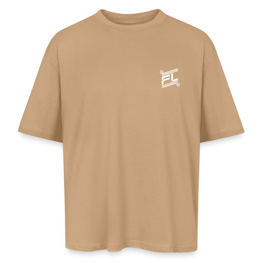 T-shirt ICONIC oversize gray - beige