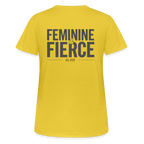 T-shirt Respirant Femme – Feminine & Fierce – FL-Fit - jaune soleil