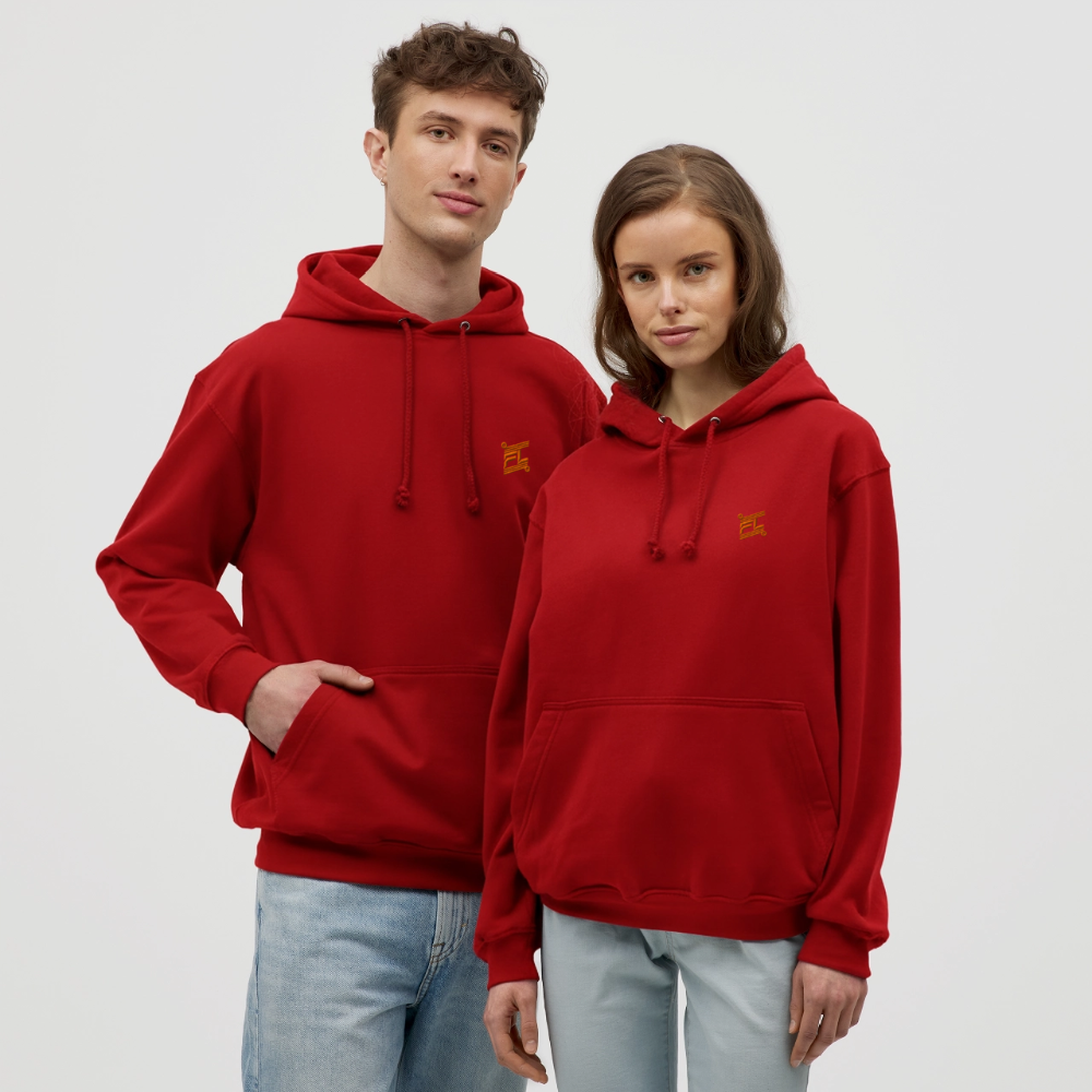 Sweat-shirt à capuche unisexe - rouge