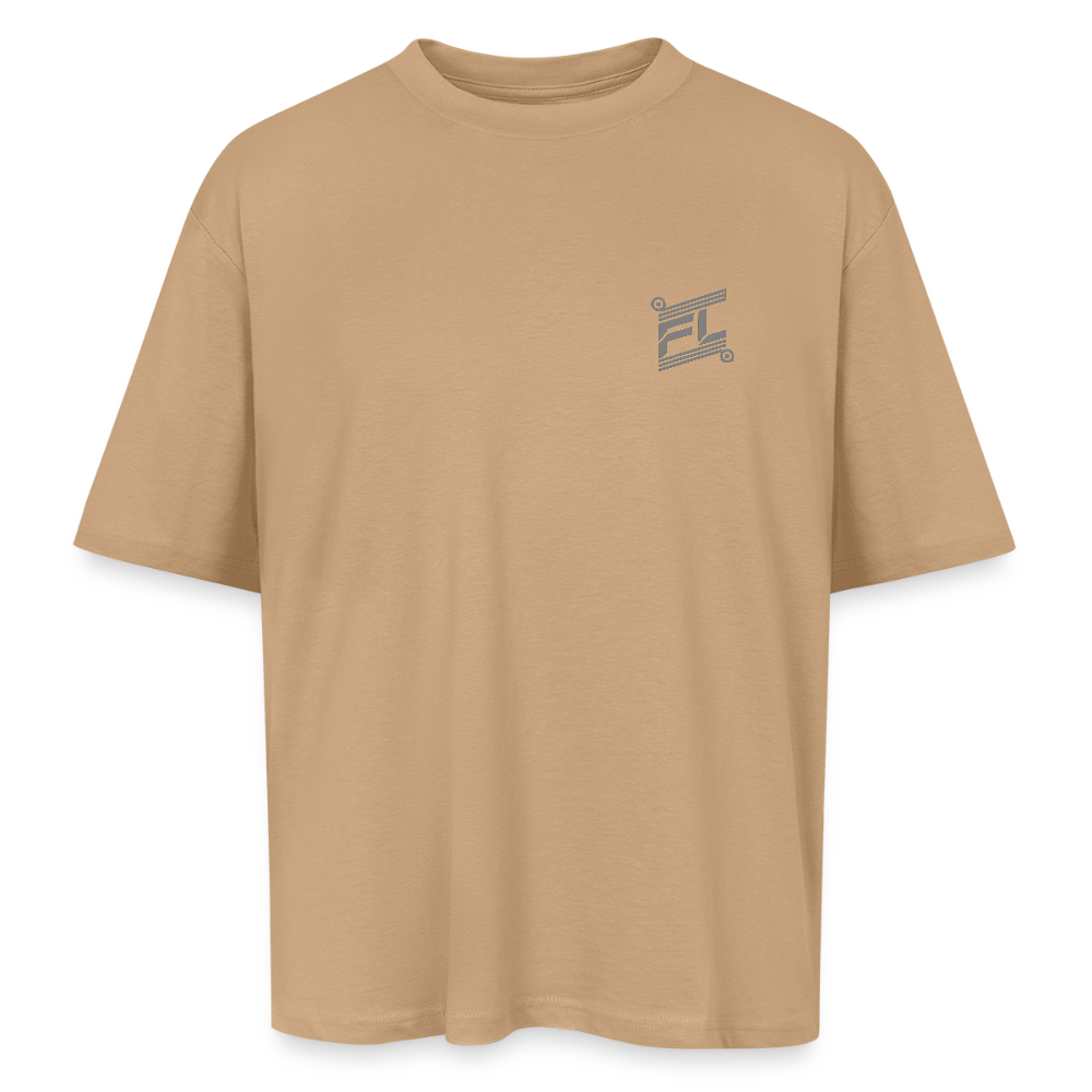 T-shirt ICONIC oversize gray - beige