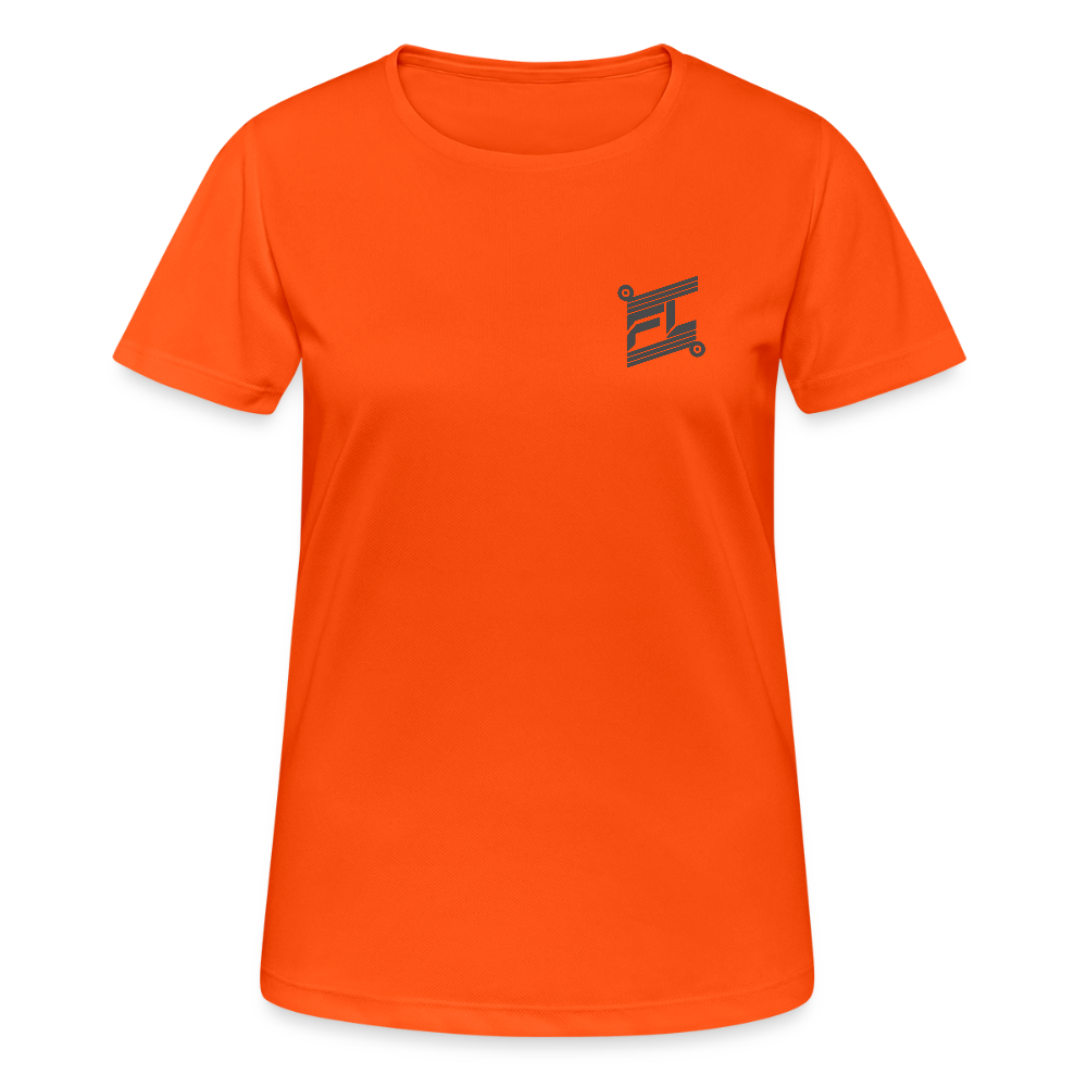T-shirt Respirant Femme – Feminine & Fierce – FL-Fit - orange néon