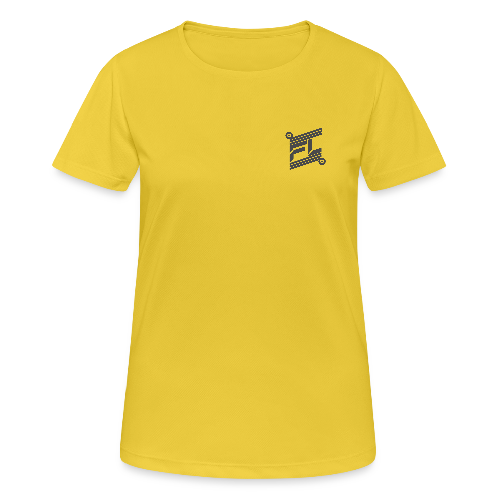 T-shirt Respirant Femme – Feminine & Fierce – FL-Fit - jaune soleil