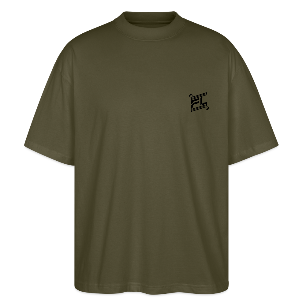 T-shirt ICONIC oversize gray - kaki