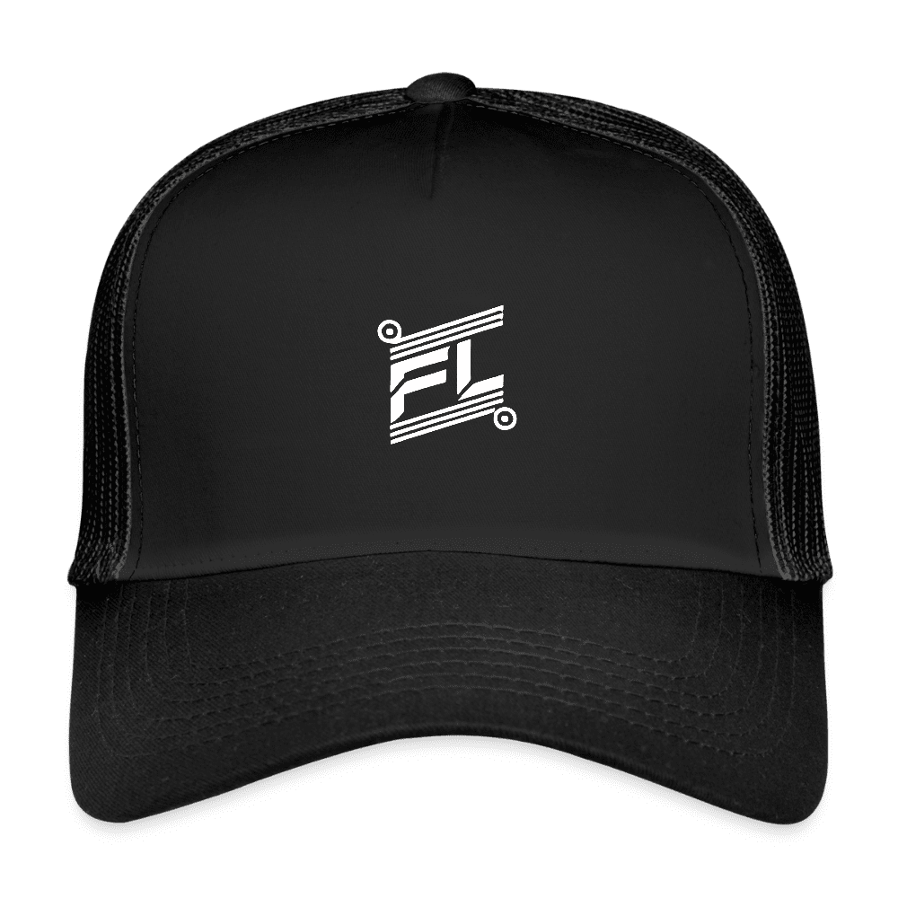 Casquette Trucker FL-Fit – Confort, Respirabilité & Style Urbain - noir/noir