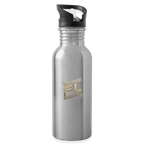 Gourde avec Paille – Pratique, Écologique et Idéale pour Votre Hydratation - argent clair