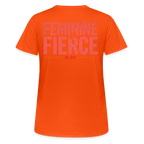 T-shirt Respirant Femme – Feminine & Fierce – FL-Fit - orange néon