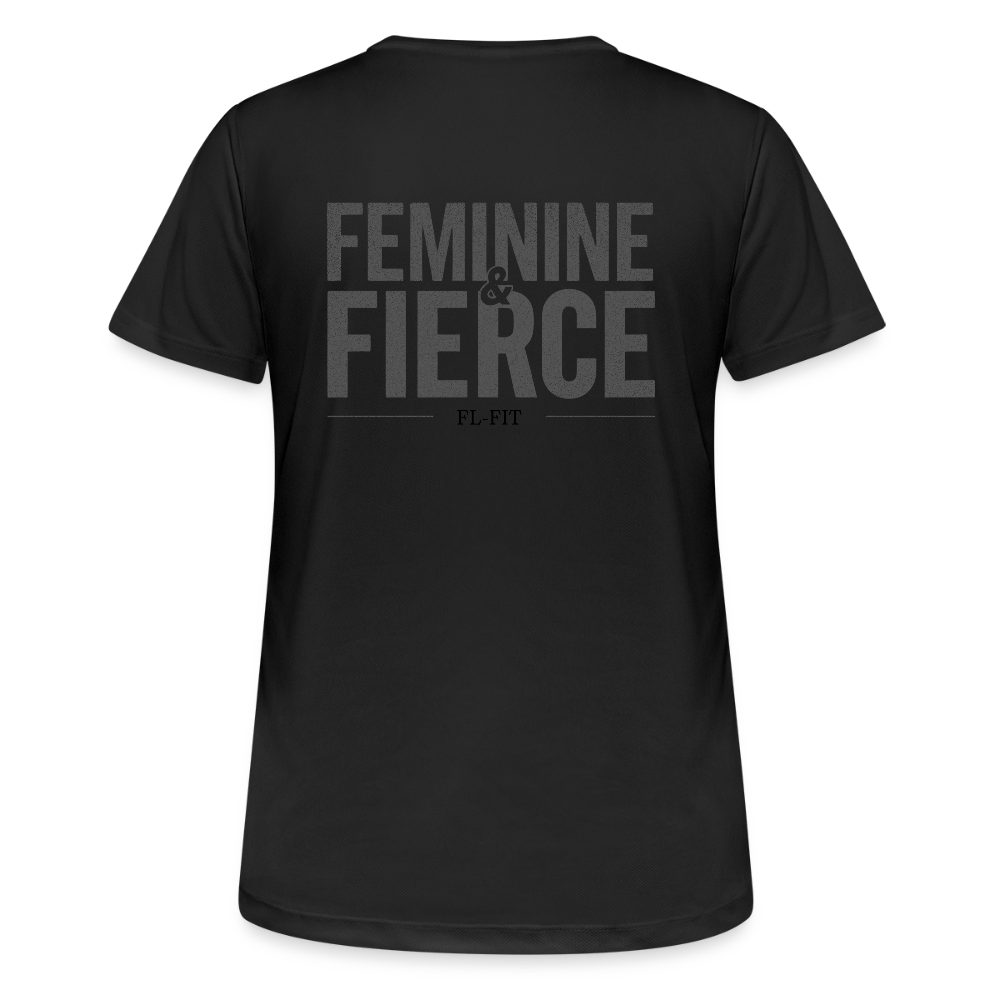 T-shirt Respirant Femme – Feminine & Fierce – FL-Fit - noir