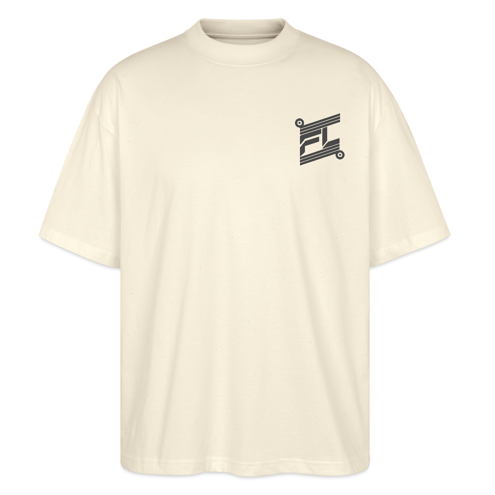 T-shirt ICONIC oversize gray - blanc gris