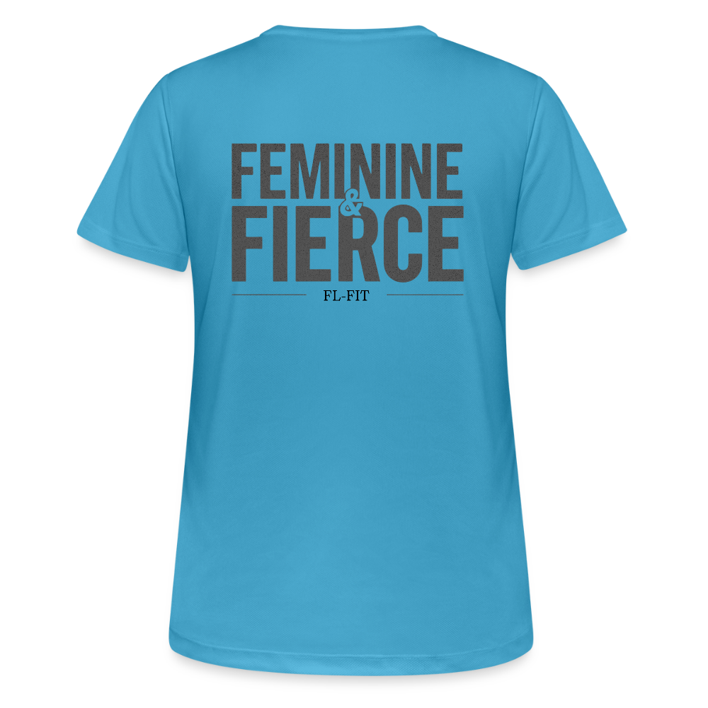 T-shirt Respirant Femme – Feminine & Fierce – FL-Fit - bleu saphir