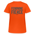 T-shirt Respirant Femme – Feminine & Fierce – FL-Fit - orange néon