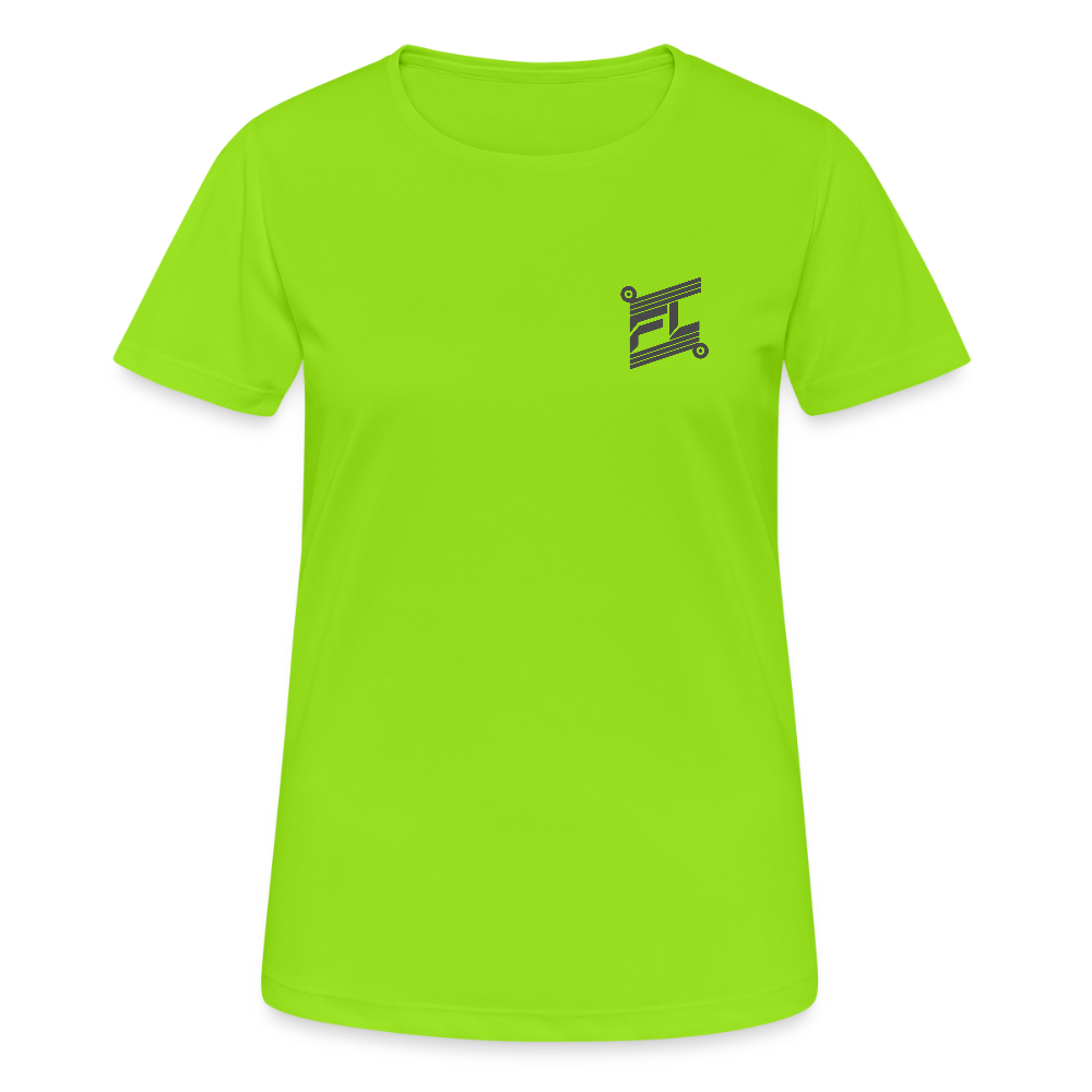T-shirt Respirant Femme – Feminine & Fierce – FL-Fit - vert néon