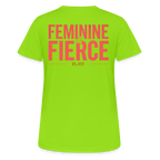 T-shirt Respirant Femme – Feminine & Fierce – FL-Fit - vert néon