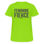 T-shirt Respirant Femme – Feminine & Fierce – FL-Fit - vert néon