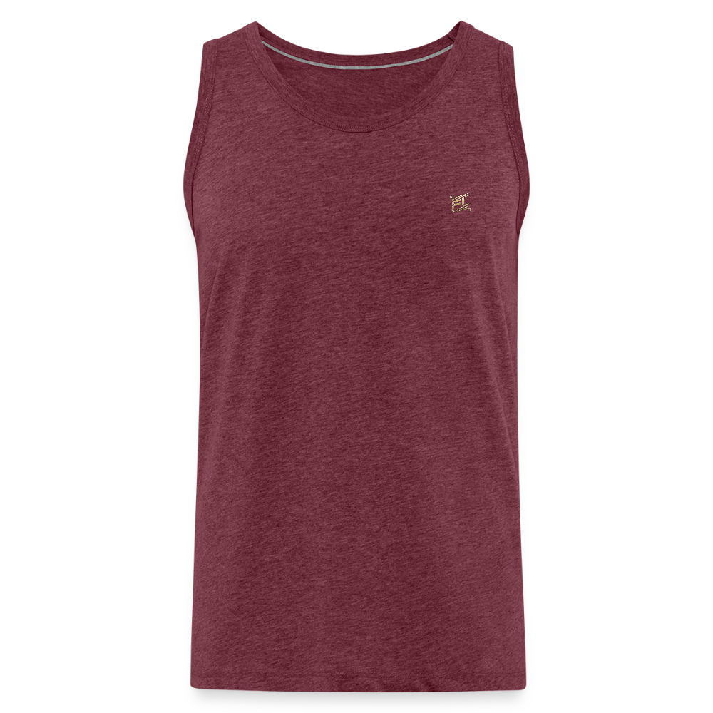 Débardeur Premium Homme – Style, Confort et Performance - rouge bordeaux chiné