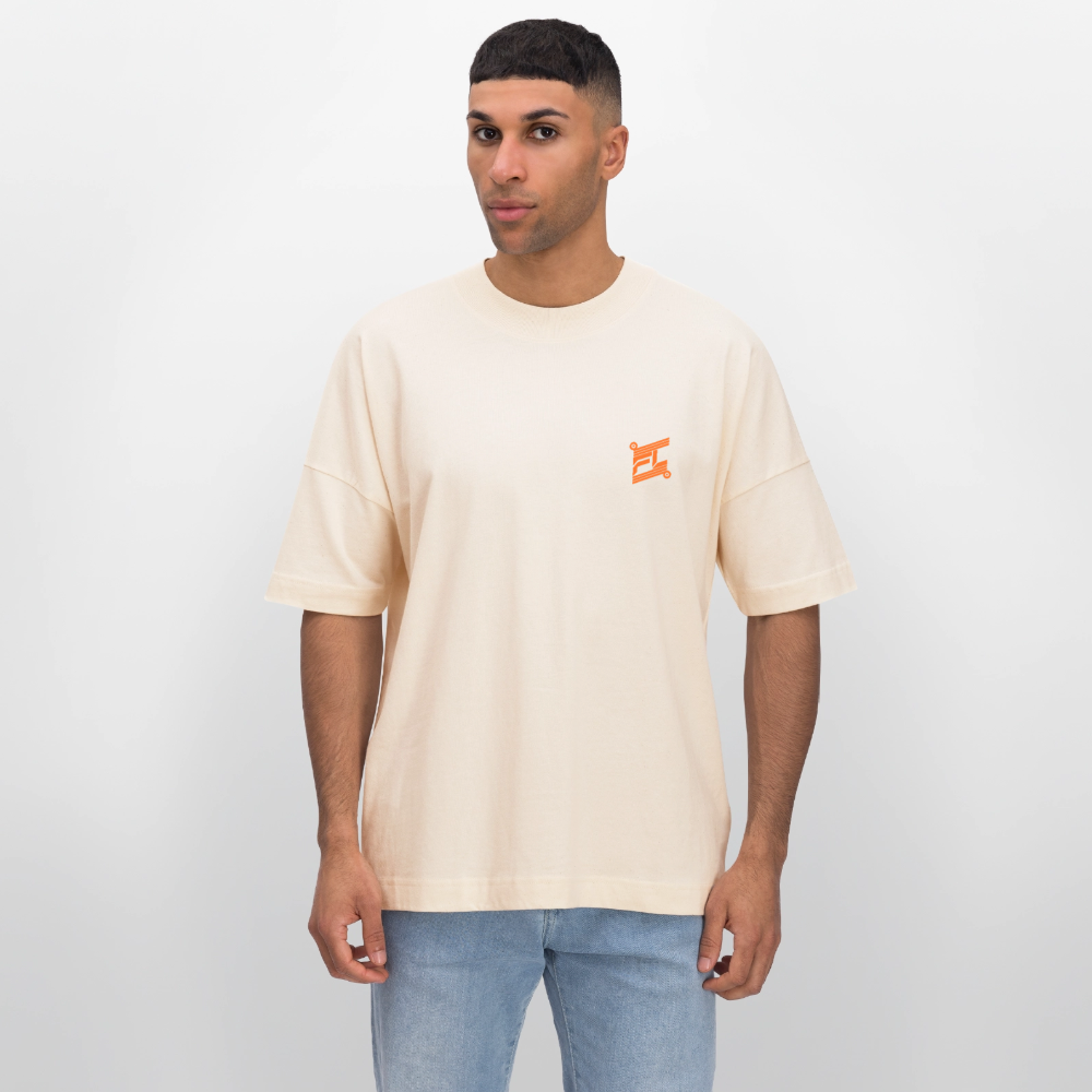 T-shirt ICONIC oversize - blanc gris