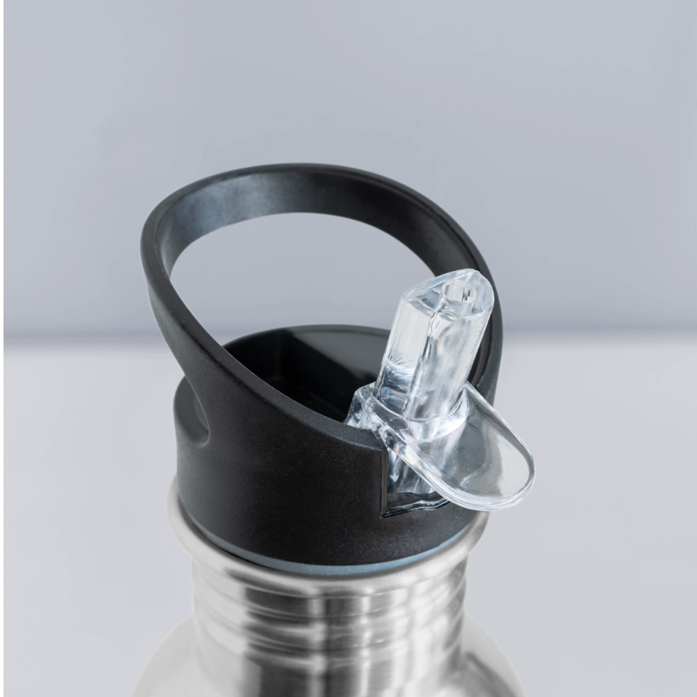 Gourde avec Paille – Pratique, Écologique et Idéale pour Votre Hydratation - argent clair