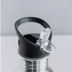 Gourde avec Paille – Pratique, Écologique et Idéale pour Votre Hydratation - argent clair