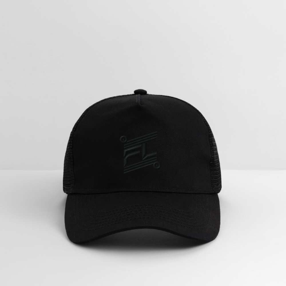 Casquette Trucker noir avec le logo FL brodée noir 