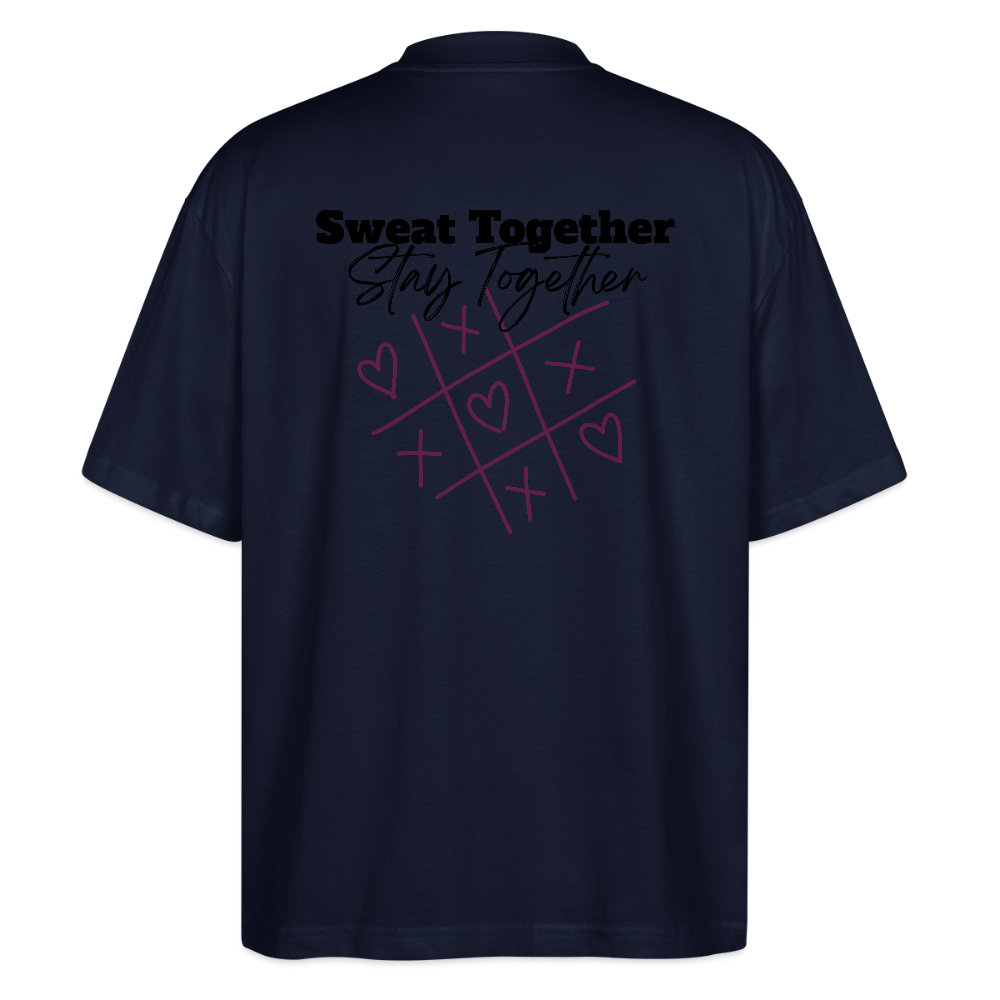 Dos T-shirt  couleur bleu marine  Sweat Together  Stay Together Logo floqué noir