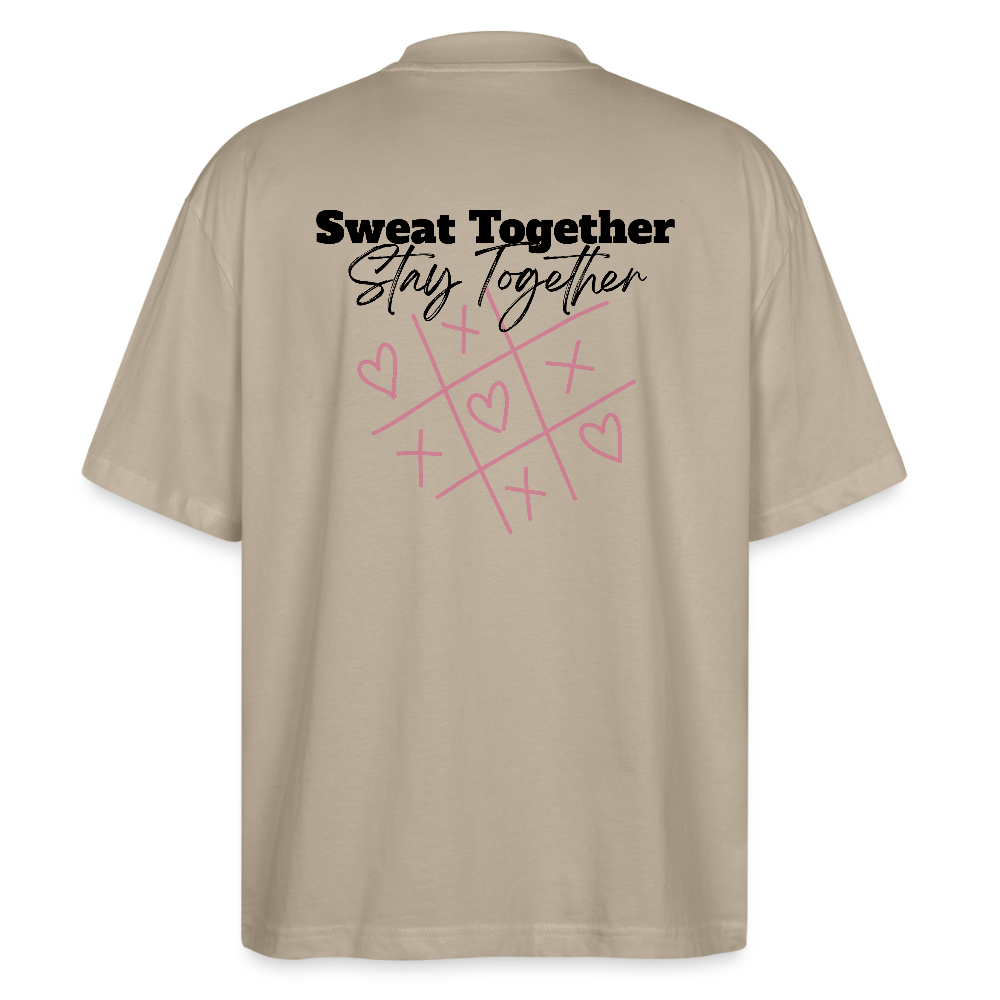 Dos T-shirt  couleur gris pierre Sweat Together  Stay Together Logo floqué noir