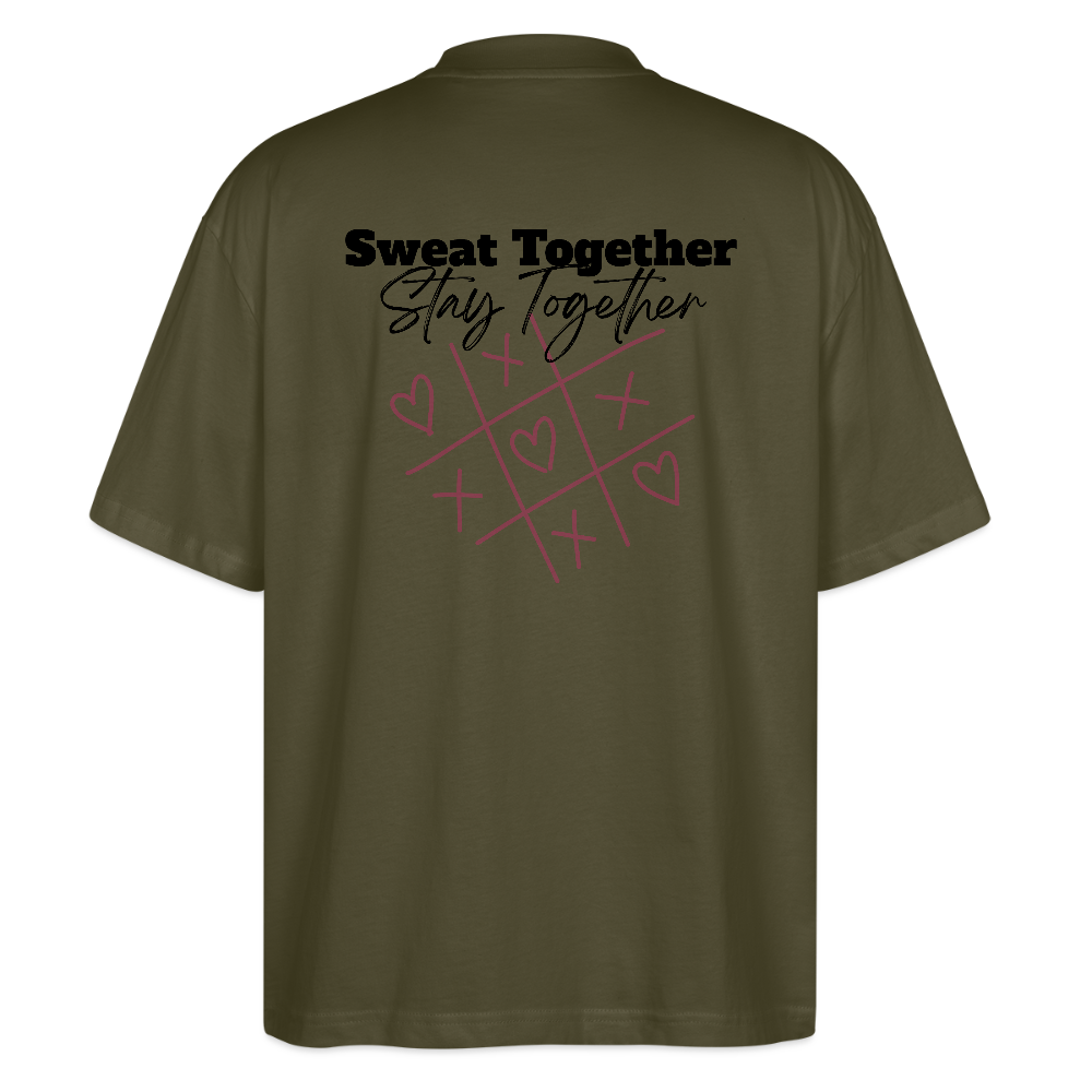 Dos T-shirt  couleur kaki Sweat Together  Stay Together Logo floqué noir