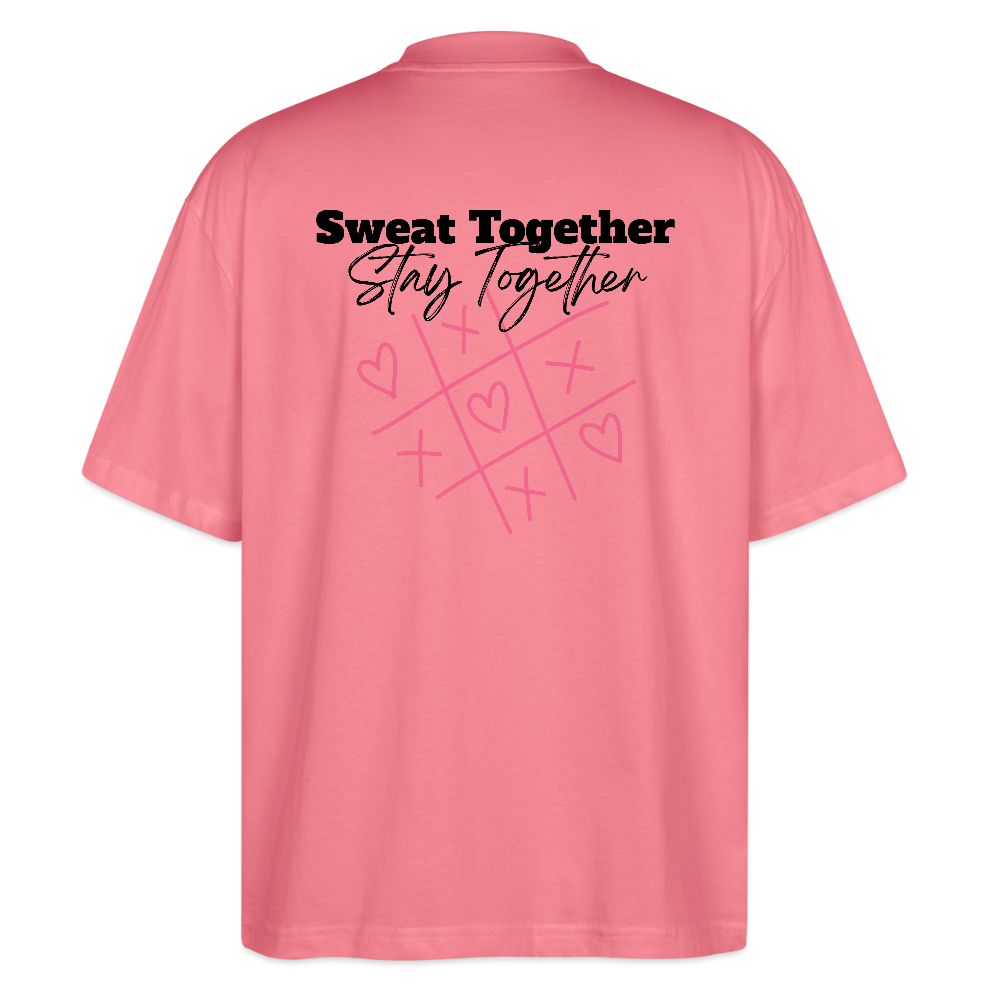 Dos T-shirt  couleur rose Sweat Together  Stay Together Logo floqué noir