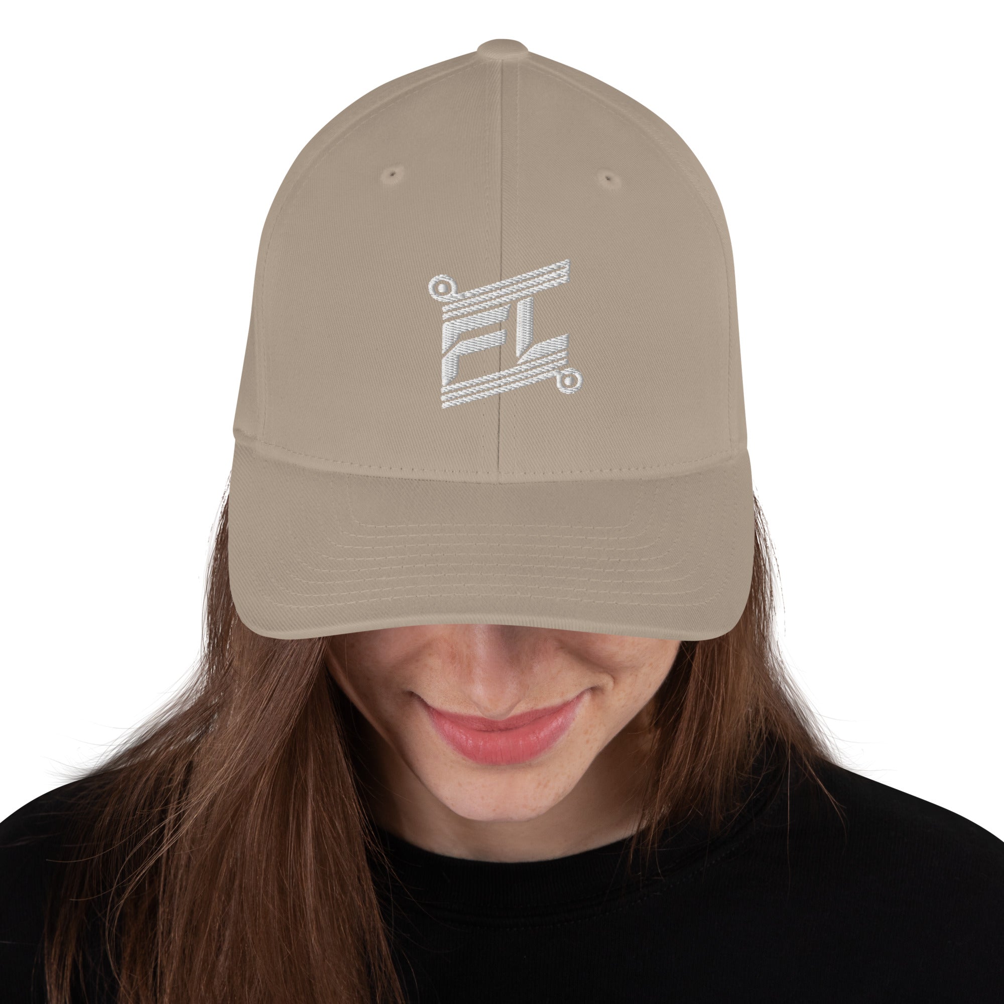 FL-FIT Casquette Billie — unisexe, beige clair, face, logo FL-FIT brodé