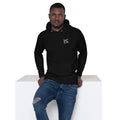 FL-FIT Ignite hoodie M2580 noir, mockup face avant, logo gris brodé, fond blanc
