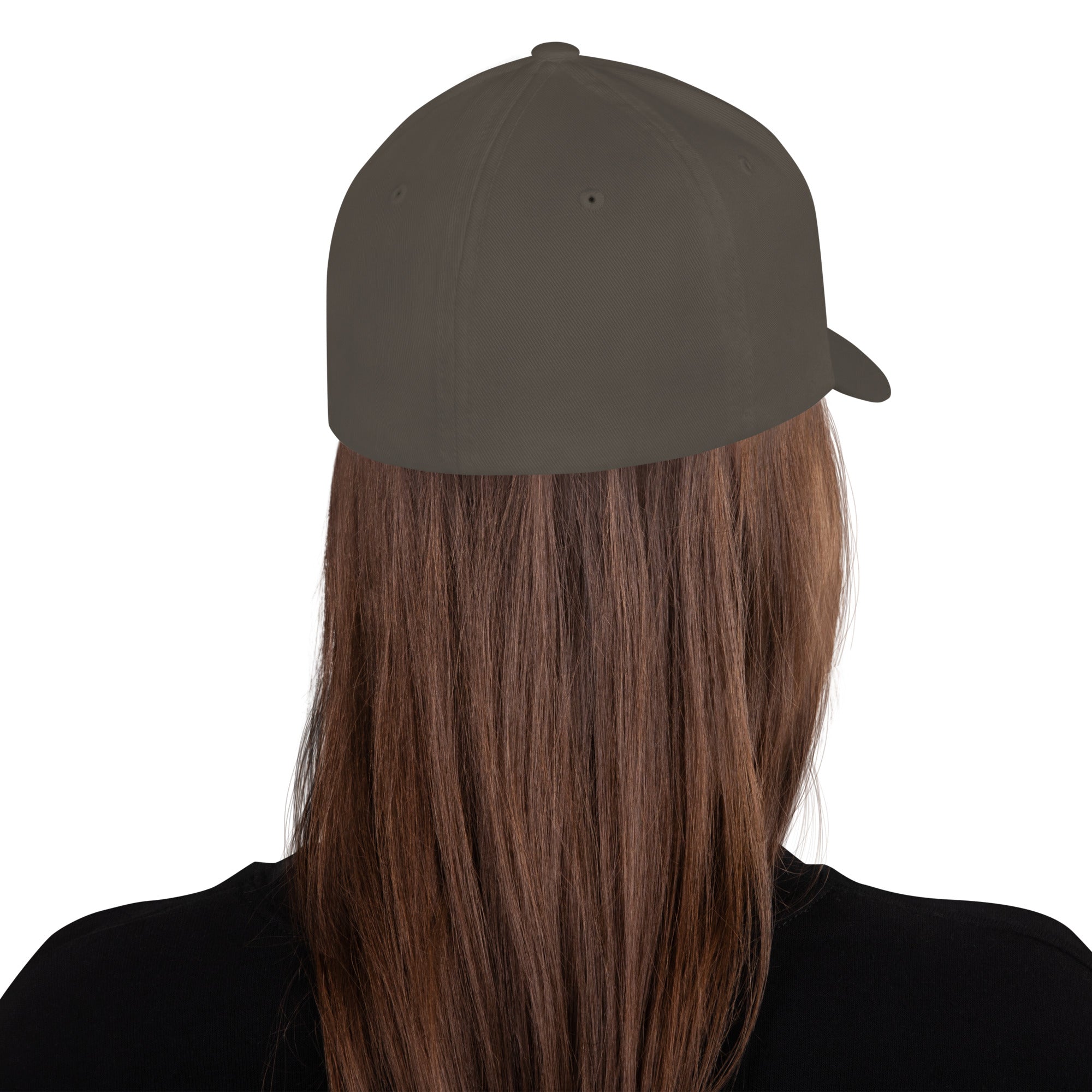 FL-FIT Casquette Billie — unisexe, gris foncé, dos, logo FL blanc brodé