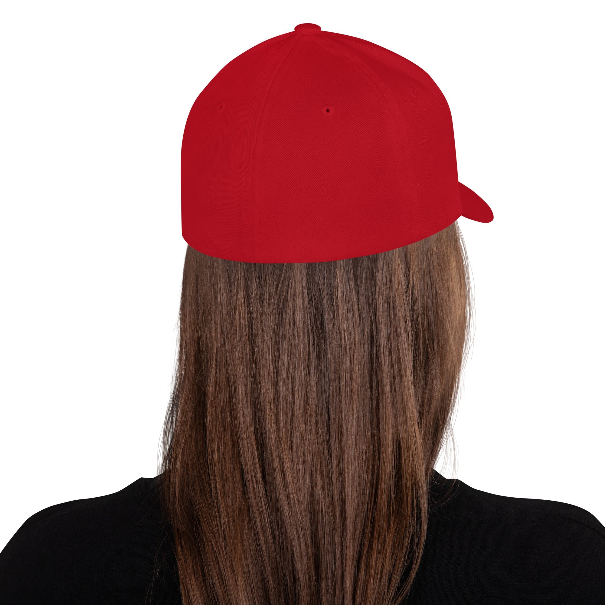 FL-FIT Casquette Billie — unisexe, rouge, dos, logo FL-FIT brodé