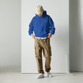 FL-FIT Hoodie — homme, bleu royal, face avant, logo FL brodé poitrine gauche, coupe classique