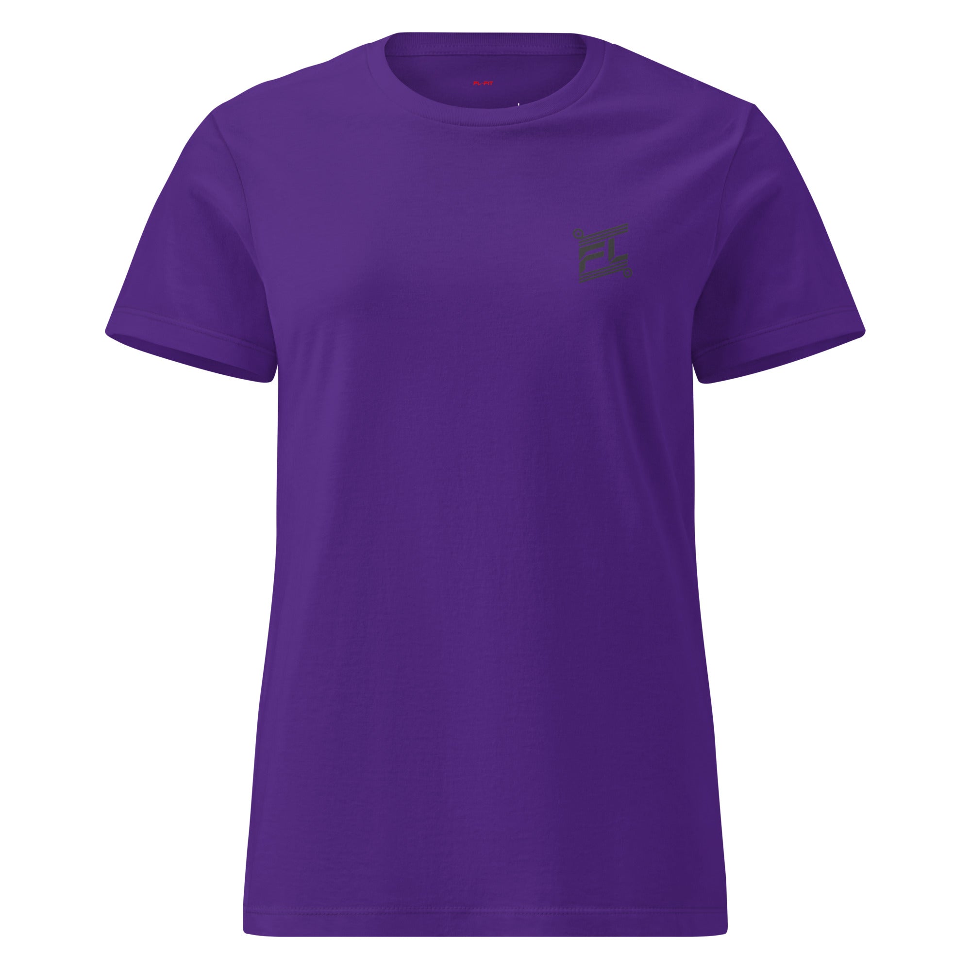 FL-FIT T-shirt femme Softstyle violet, face avant, coupe ajustée légère, coton doux, créativité