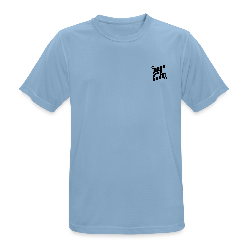 FL-FIT T-shirt Bleu ciel — Poitrine, logo FL  noir, coupe classique sport