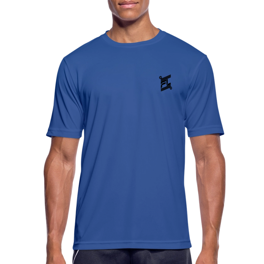 FL-FIT T-shirt Bleu — Poitrine, logo FL  noir, coupe classique sport