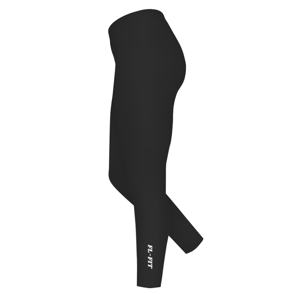 Legging Noir avec noté FL-FIT en blanc idéal pour des séance de fitness 