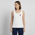 Débardeur  Femme FL-Fit – Légèreté, Confort et Performance - blanc avec logo brodé orange 