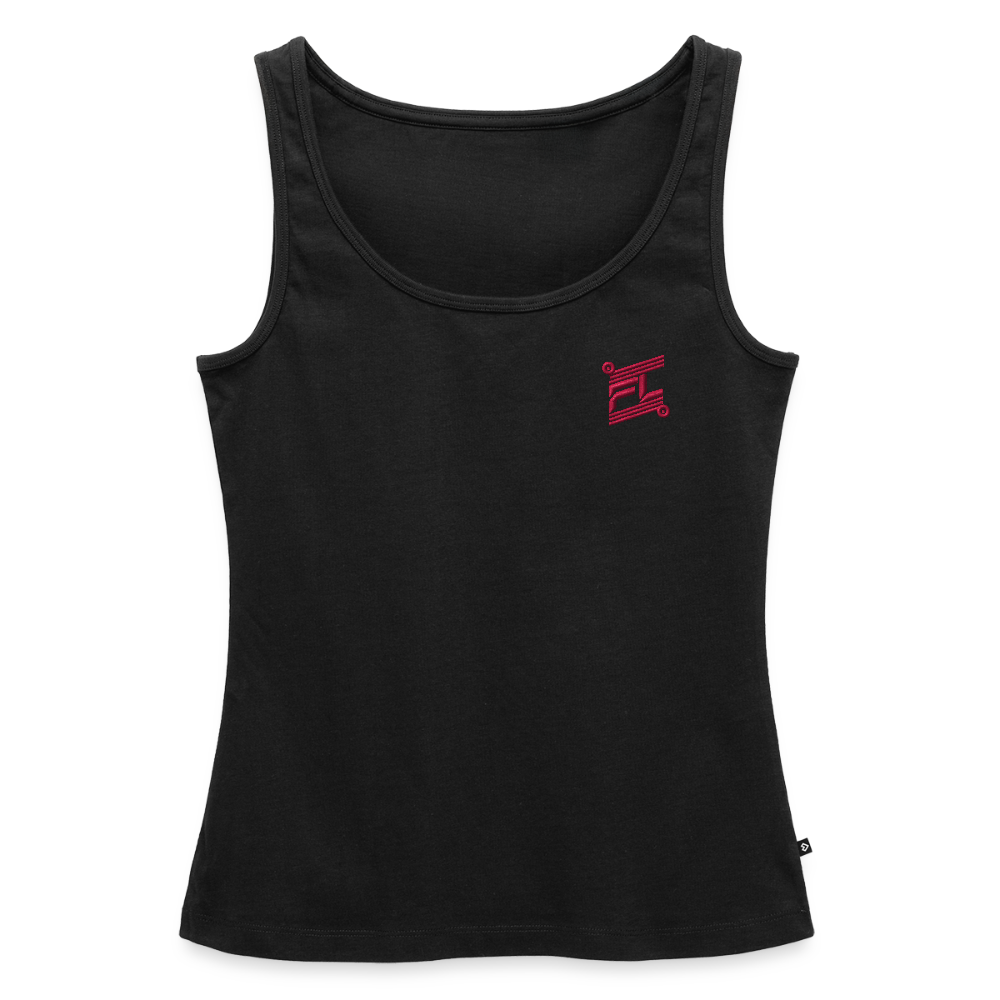 Débardeur  Femme FL-Fit – Légèreté, Confort et Performance - noir avec logo brodé orange 