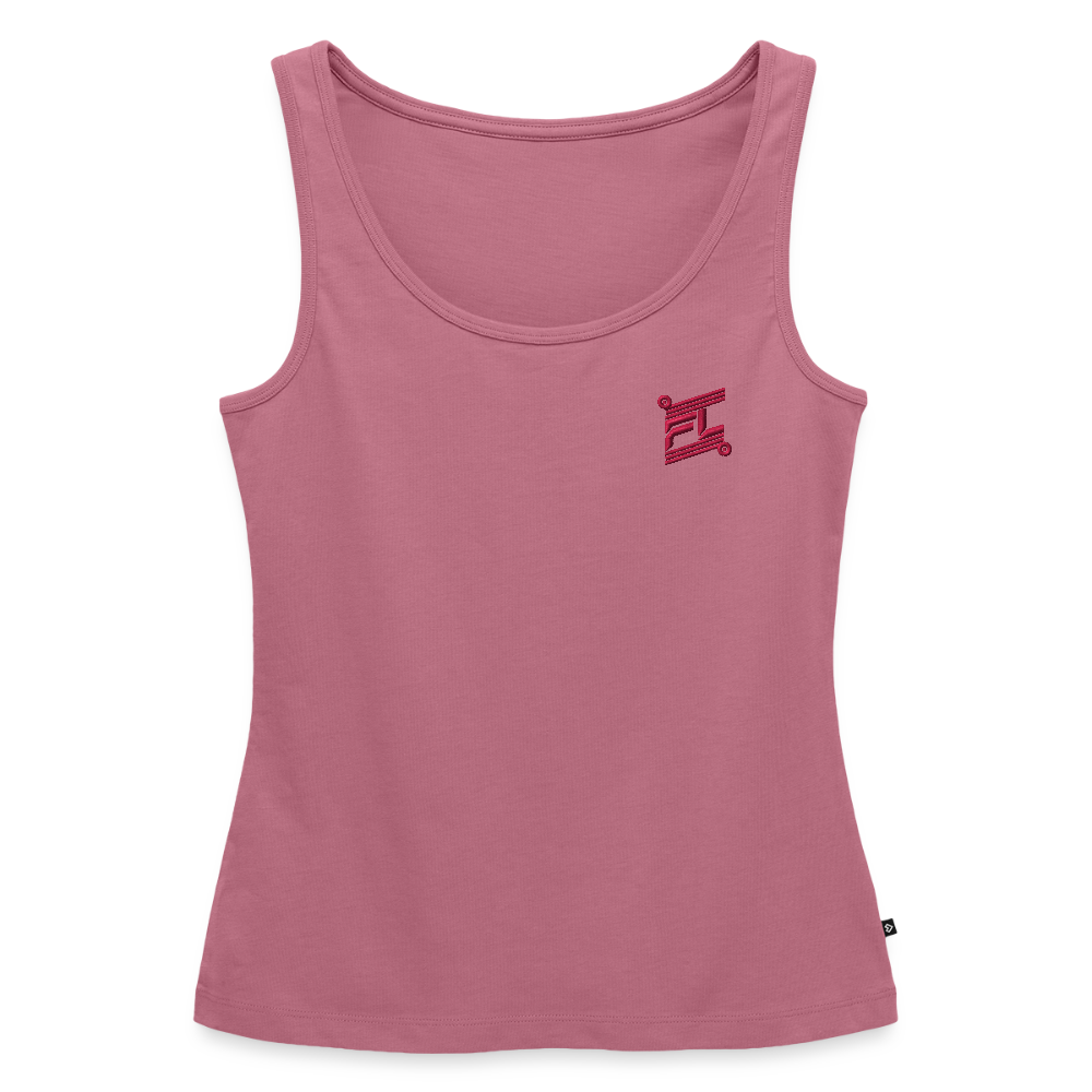 Débardeur  Femme FL-Fit – Légèreté, Confort et Performance - rose avec logo brodé orange 