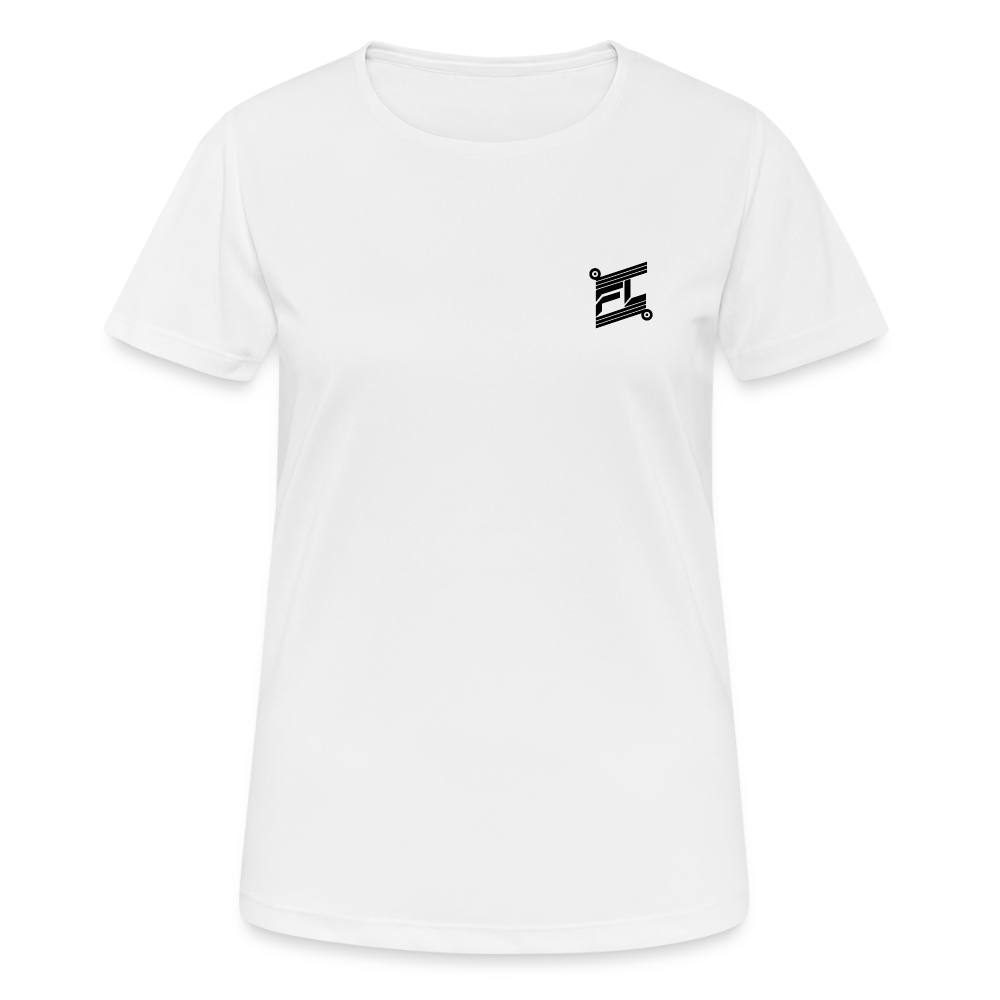 Face avant d'un t-shirt couleur blanc avec logo FL en noir