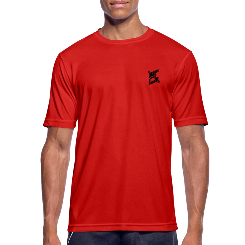 T-shirt respirant Homme - rouge manequin portant le t-shirt 